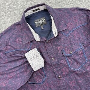 Moonshine Spirit by Brad Paisley Mens Large Paisley Western Shirt L/S Cotton